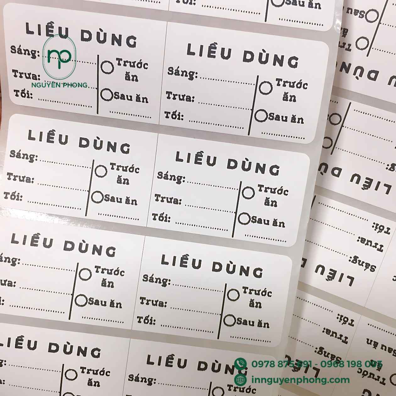 Mẫu in tem chia liều cho nhà thuốc